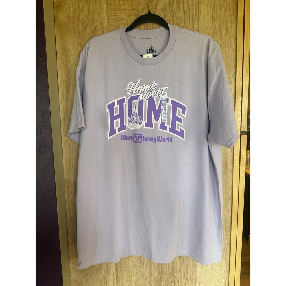 NEW Disney Parks Home Sweet Home Castle Purple T-shirt Adult Unisex Large NWT